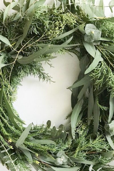 How To Make An Evergreen and Eucalyptus Wreath in 10 Easy Steps