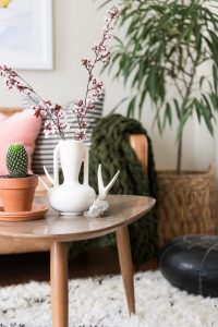 vase styled on coffee table