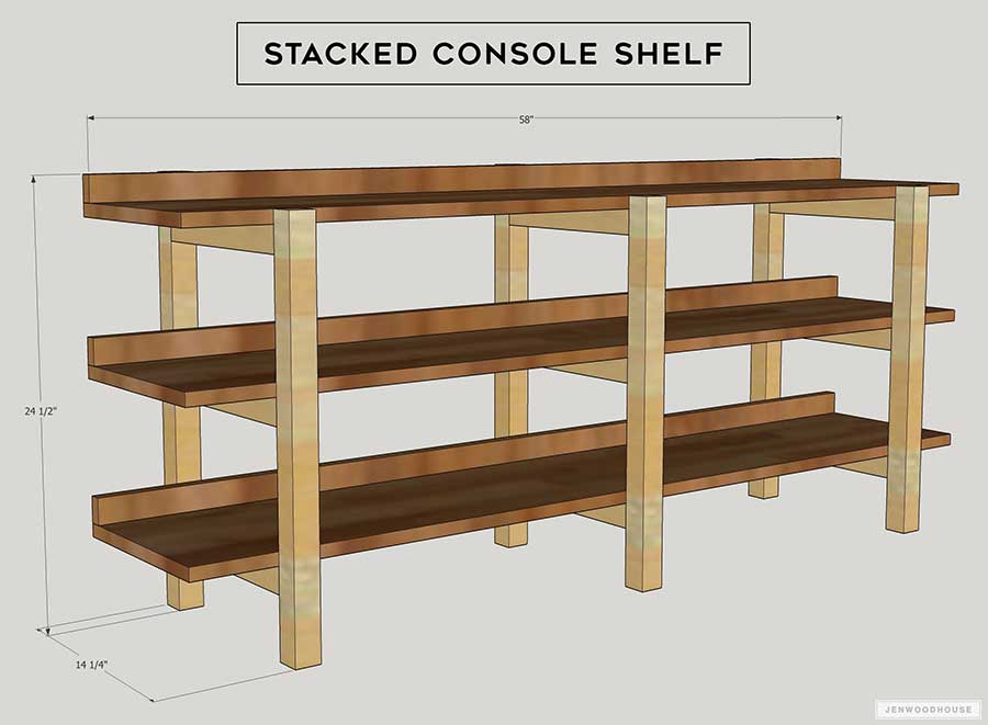 DIY Stacked Console Plans