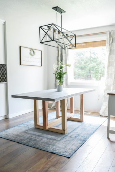 How to make a DIY concrete and wood dining table