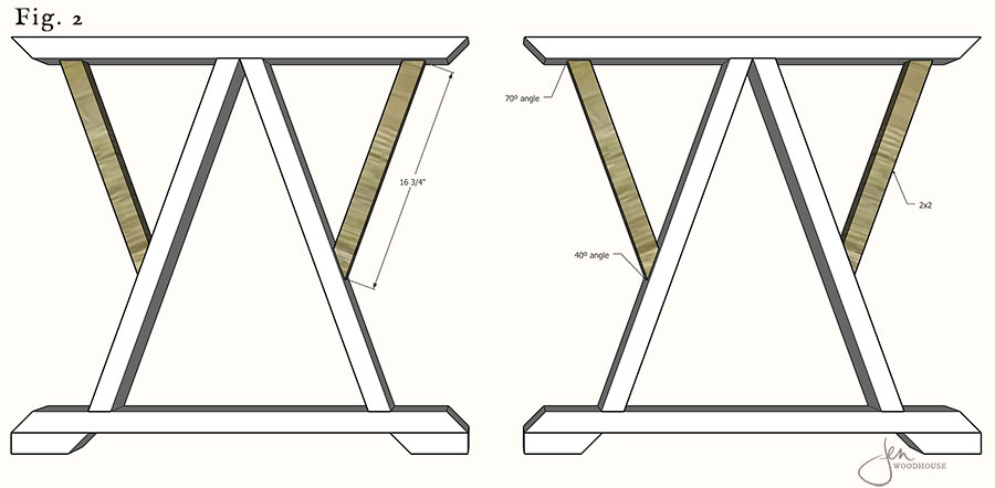 DIY trestle dining table plans