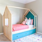 DIY Kids House Bed with Storage
