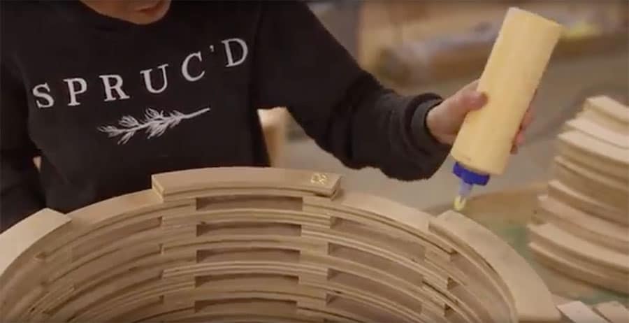 DIY stacked side table