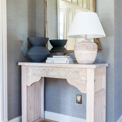DIY Carved Entryway Console Table
