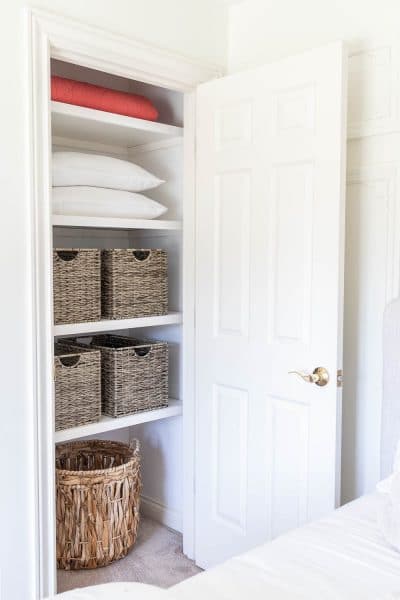 Small bedroom closet makeover for less than $150 and in one weekend!