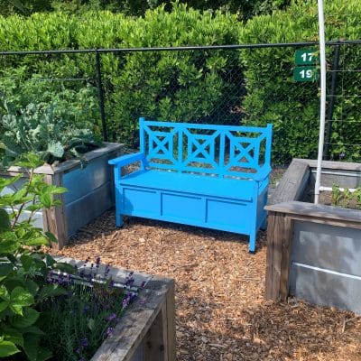 Outdoor storage bench