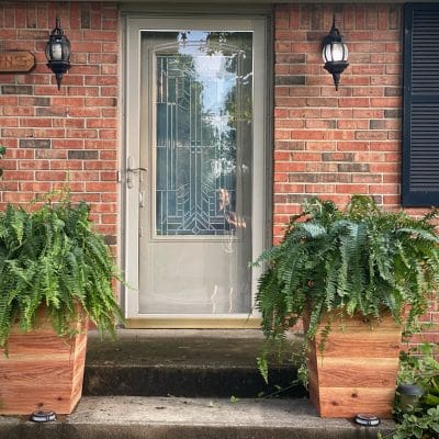 Tapered cedar planter