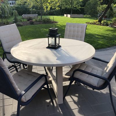 Rround Wood Beam Dining Table