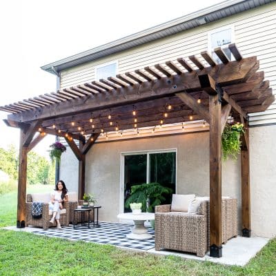How To Stain and Finish A Pergola