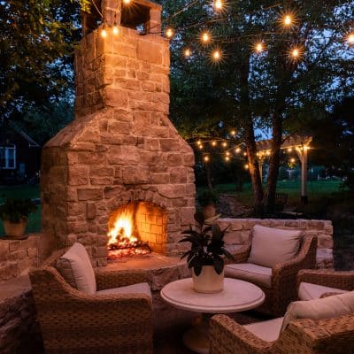 Our Outdoor Fireplace, 3 Years Later!