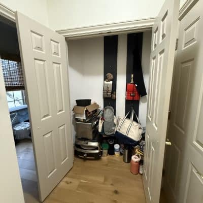 Our Mudroom Locker Project Part 1: Before + Design Plan