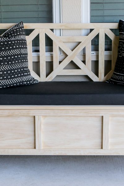 How to build a DIY outdoor storage bench with free plans