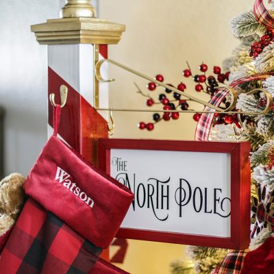 North Pole Christmas Stocking Holder
