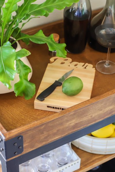 How to build a DIY bar cart. Love the rustic industrial look!