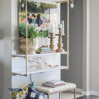DIY Pipe Shelf with Lighting