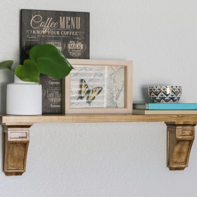 Easy DIY Shelf with Corbels