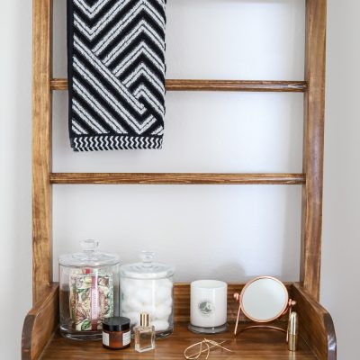 Leaning Bathroom Shelf