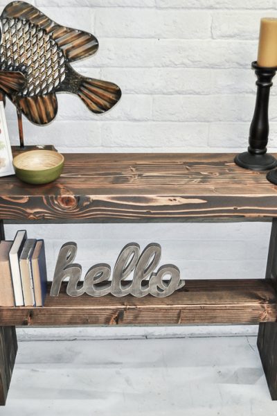 How to build a chunky 4x4 console table
