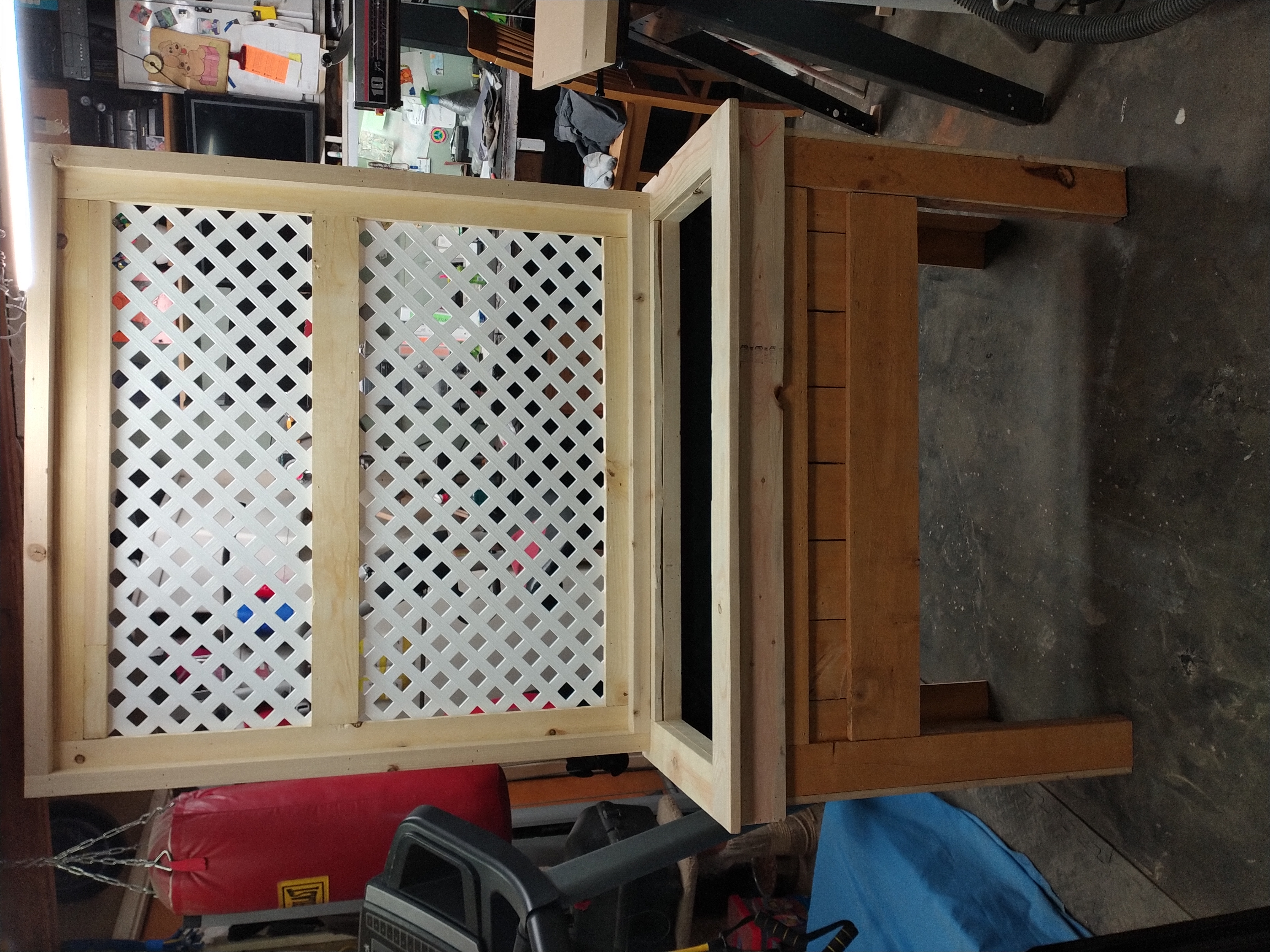 Raised planter with trellis