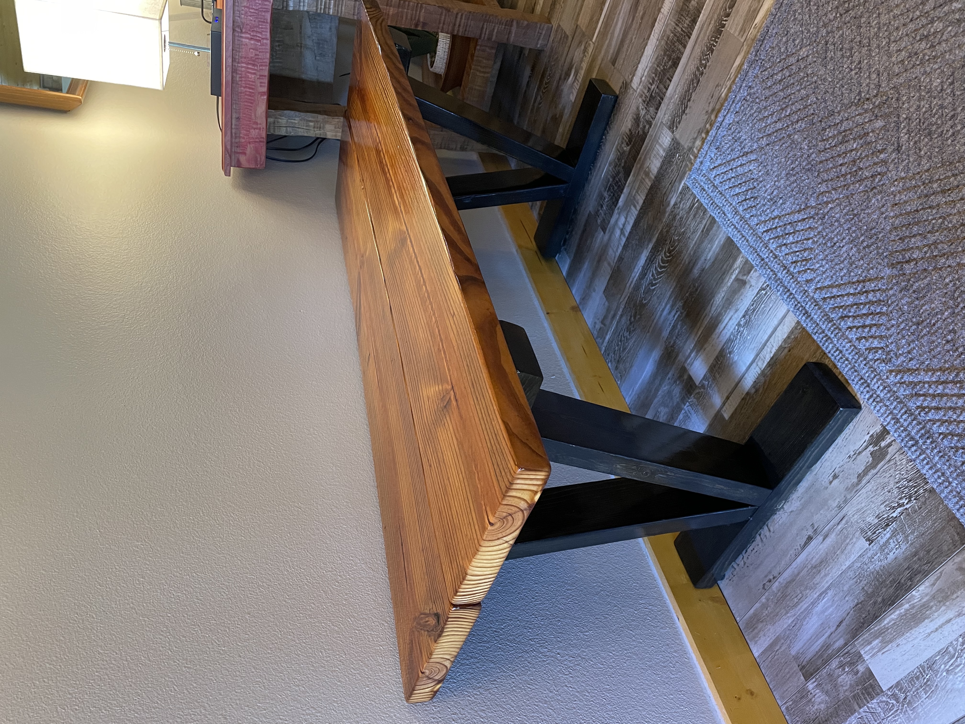 Rustic Industrial Indoor entryway bench