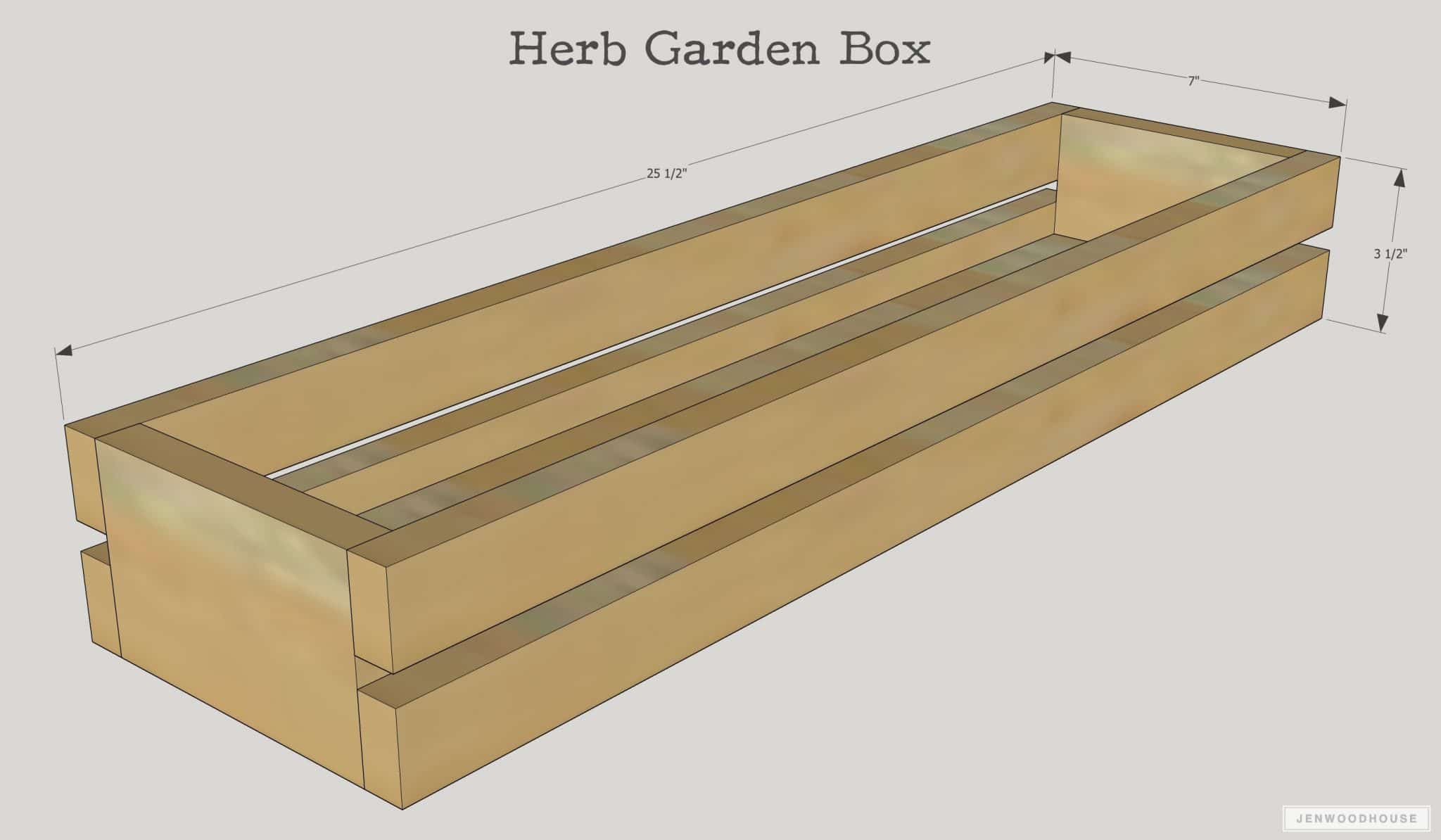 How to make a DIY herb garden box - free plans