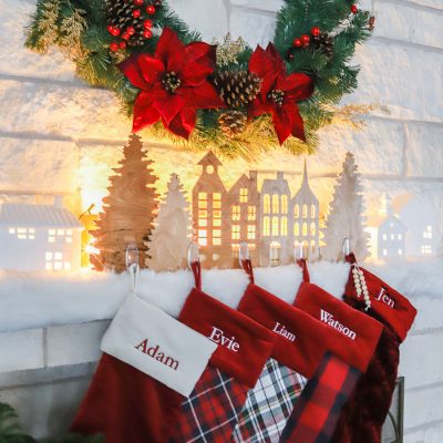 Christmas Village Stocking Hanger Box