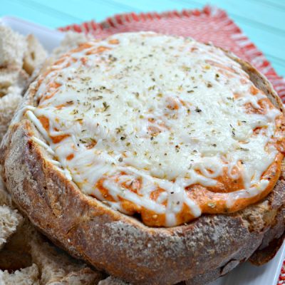 Pizza Dip Stuffed Bread Bowl